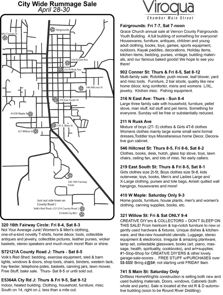 Wi City-Wide Rummage Sales 2025 - Eddi Sarine